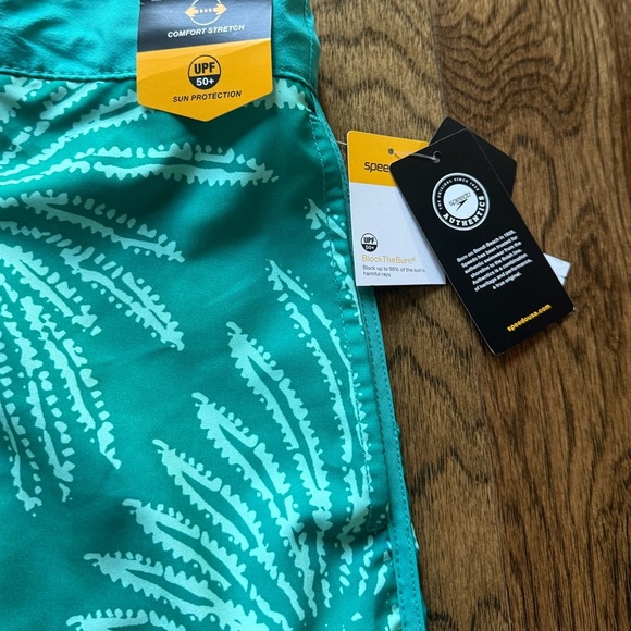 Speedo Men's 7" Floral Print E-board Shorts - Green Xxl - Picture 9 of 10